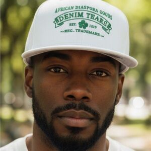 Denim tears White and Green Cap